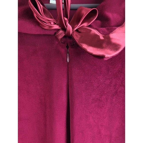 Barbizon at Home Women's Vintage Nightgown Medium Burgundy Velvet Robe Pajama - Picture 6 of 16